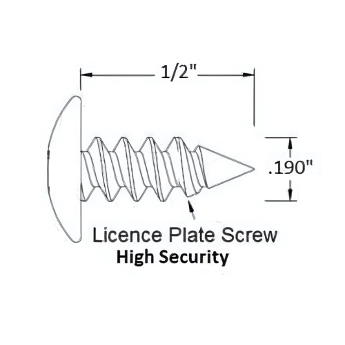 Imperial #10 X 1/2 - Ultra 5 Lobe Security Tag/License Plate Security Screw