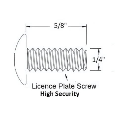 Imperial 1/4-20 X 5/8 - Ultra 5 Lobe Security Tag/License Plate Security Screw
